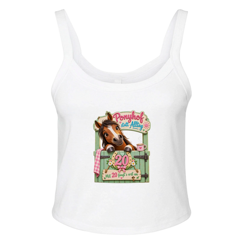 Ponyhof statt Alltag! – Ripp-Tank-Top