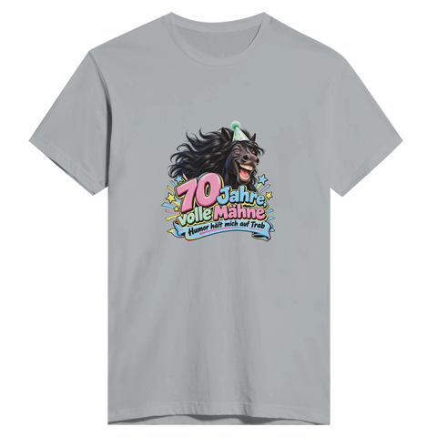 70 Jahre, volle Mähne – Herren-T-Shirt
