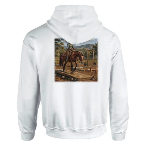 Trailreiten auf der Ranch – Hoodie mit Rückendruck
