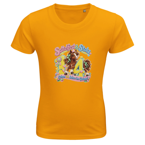 Sattelfest und Stolz (14 Jahre) – Kinder-T-Shirt Bio