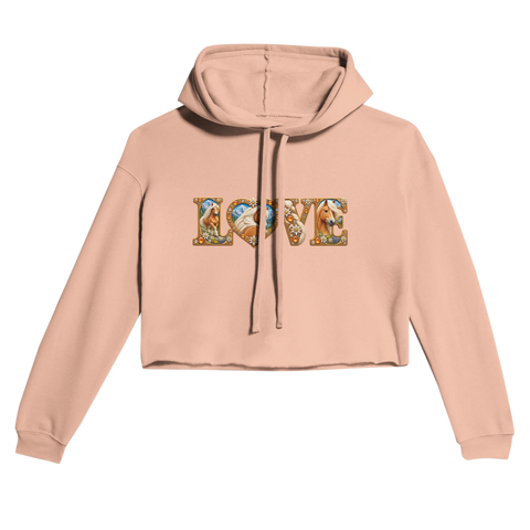 Love – Haflinger mit Edelweiß – Cropped Hoodie