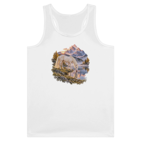 Cremello am Alpensee im Morgengrauen – Tank-Top
