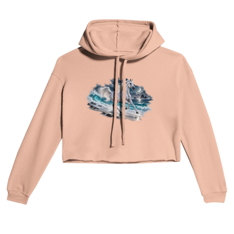 Araber am Mondstrand – Cropped Hoodie