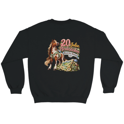 20 Jahre Pferdestärken – Pullover mit Rückendruck