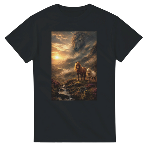 Hochlandtal im Sonnennebel – T-Shirt