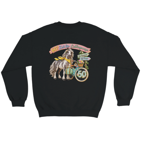 60? Zeit für Lieblingswege – Pullover mit Rückendruck