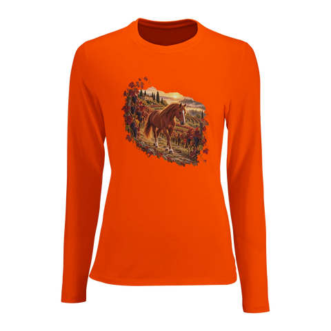 Fuchs im Herbstweinberg – Damen-Langarmshirt