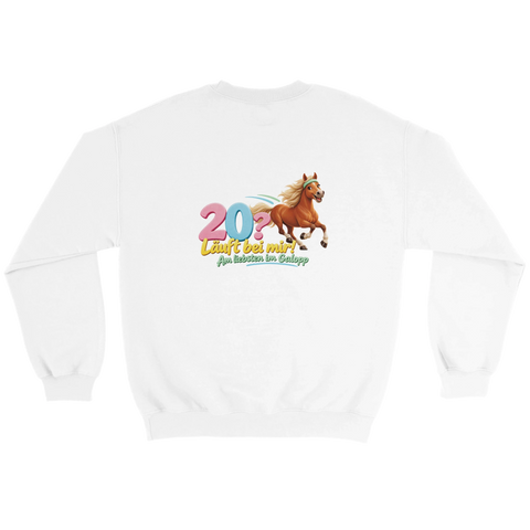 20? Läuft bei mir! – Pullover mit Rückendruck