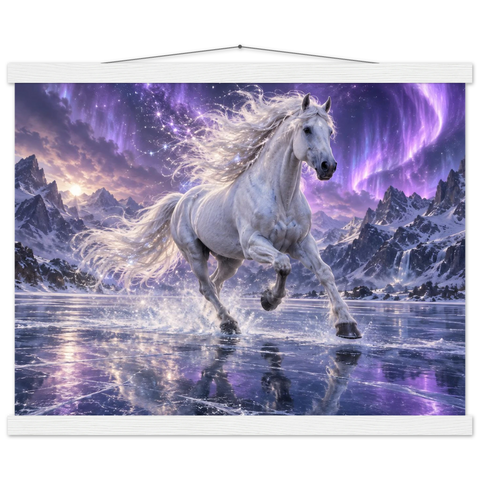 Schimmel auf violettem Eis – Poster mit Leisten 40×50 cm