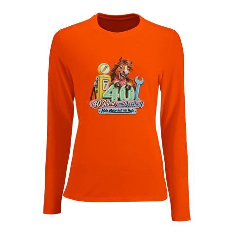 40 Jahre, null Leerlauf – Damen-Langarmshirt