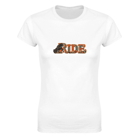 Ride – Friese im Retro-Orange – Damen-T-Shirt