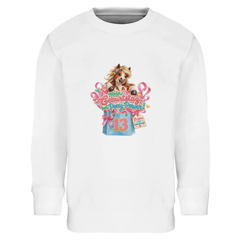 Mein Geburtstag hat Pony-Power! (13 Jahre) – Kinder-Pullover