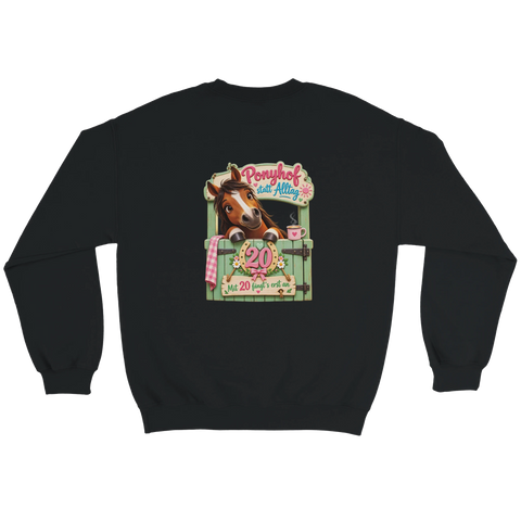 Ponyhof statt Alltag! – Pullover mit Rückendruck
