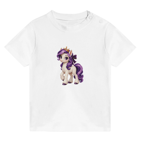 Krönchen-Lila – Baby-T-Shirt