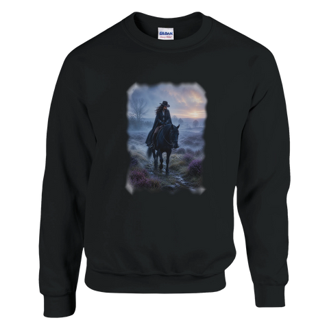 Reiterin im nebligen Moor – Pullover