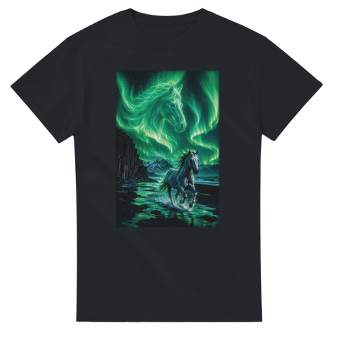 Polarlichtstrand aus schwarzem Sand – T-Shirt