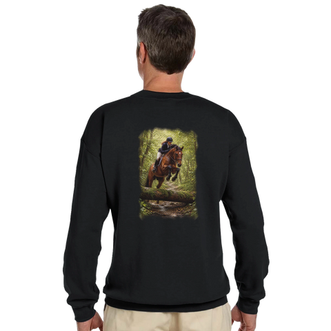 Waldsprung nach dem Regen – Pullover mit Rückendruck