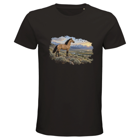 Buckskin über dem Salbeital – Bio-T-Shirt Herren