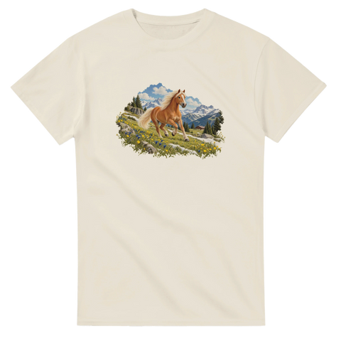 Haflinger auf der Frühlingsalm – T-Shirt