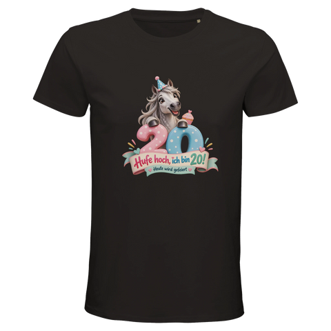 Hufe hoch, ich bin 20! – Bio-T-Shirt Herren