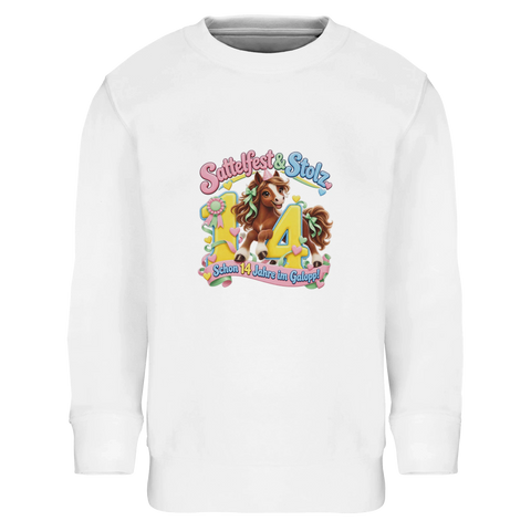 Sattelfest und Stolz (14 Jahre) – Kinder-Pullover
