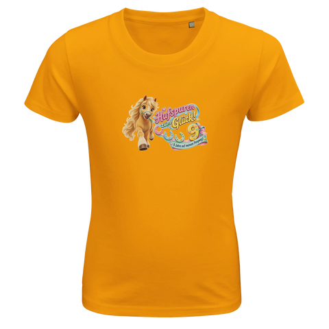 Hufspuren zum Glück! (9 Jahre) – Kinder-T-Shirt Bio