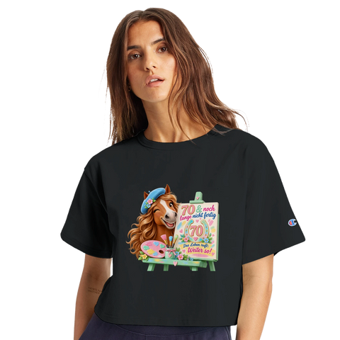 70 und noch lange nicht fertig – Crop-Top