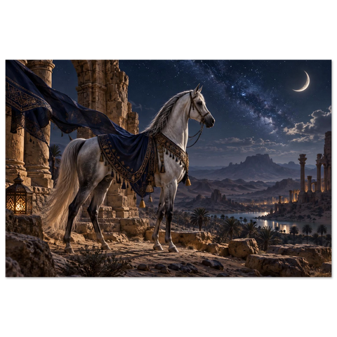 Araber in der Wüstenstadt – Kunstdruck 60×90 cm
