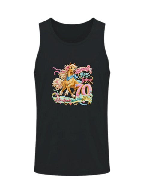 Siebzig? Herz im Galopp! – Herren-Tank-Top