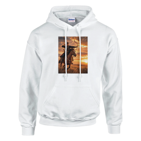 Reiterbogenschütze im goldenen Sonnenuntergang – Hoodie