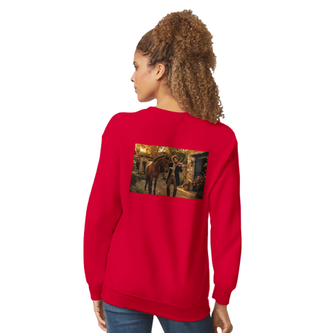 Pferd und Violine – Pullover mit Rückendruck