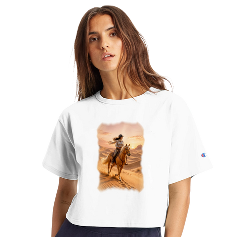 Reiterin in den Sanddünen – Crop-Top
