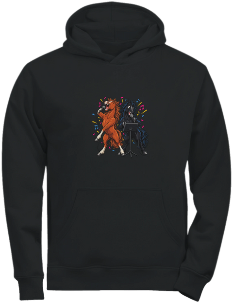 Karaoke-Pferde singen um die Wette – Kinder-Hoodie Tee Jays