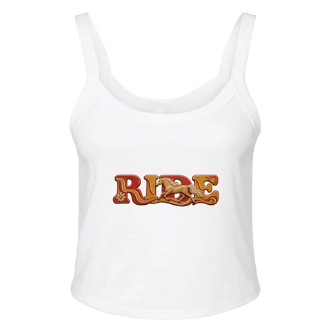 Ride – Palomino im Retro-Rot – Ripp-Tank-Top