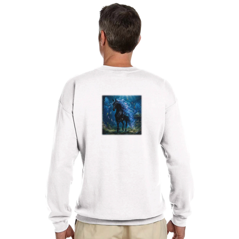 Tiefseepferd – Pullover mit Rückendruck