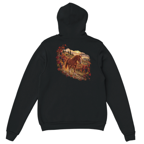 Fuchs im Herbstweinberg – Hoodie mit Rückendruck