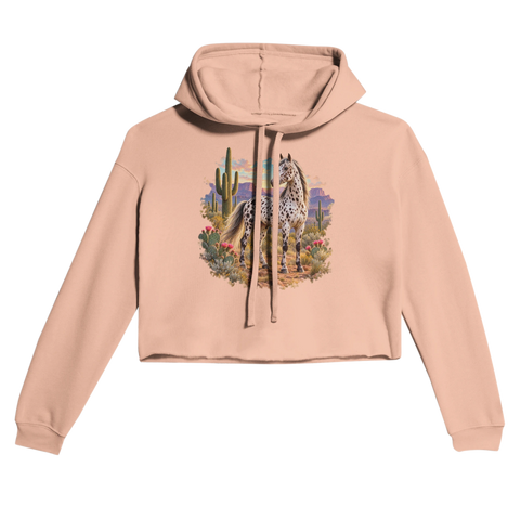 Appaloosa im Wüstental – Cropped Hoodie