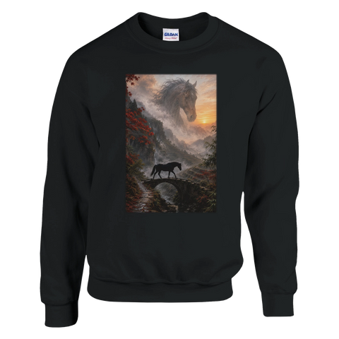 Nebelbrücke im Bergmorgen – Pullover