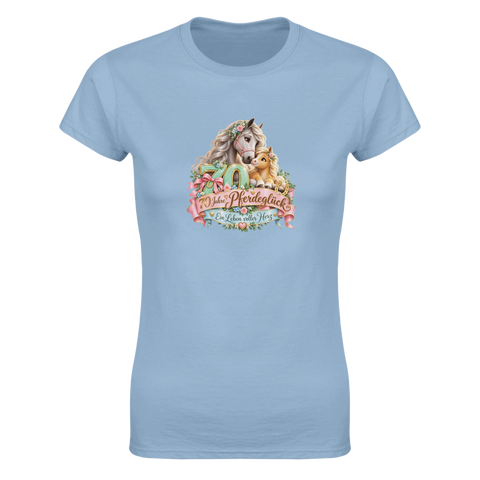 70 Jahre Pferdeglück – Damen-T-Shirt