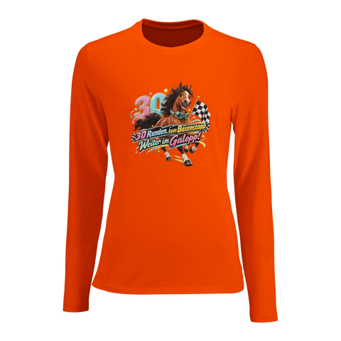 30 Runden, kein Boxenstopp! – Damen-Langarmshirt