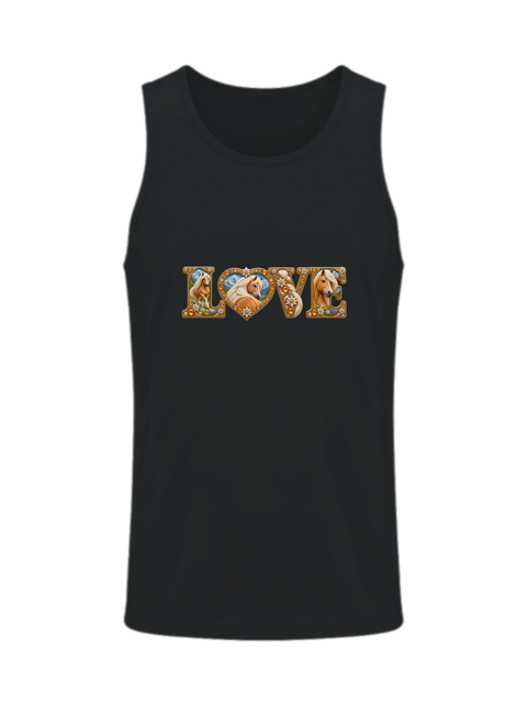 Love – Haflinger mit Edelweiß – Herren-Tank-Top