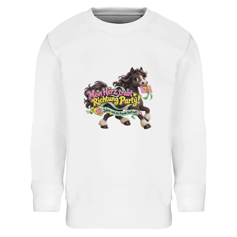 Mein Herz trabt Richtung Party! (12 Jahre) – Kinder-Pullover
