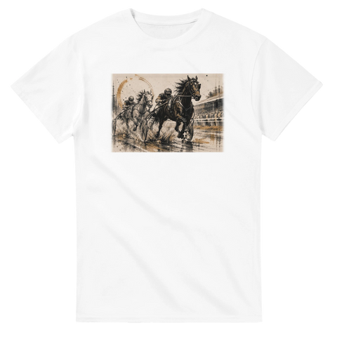 Trabrennen in Tusche – T-Shirt