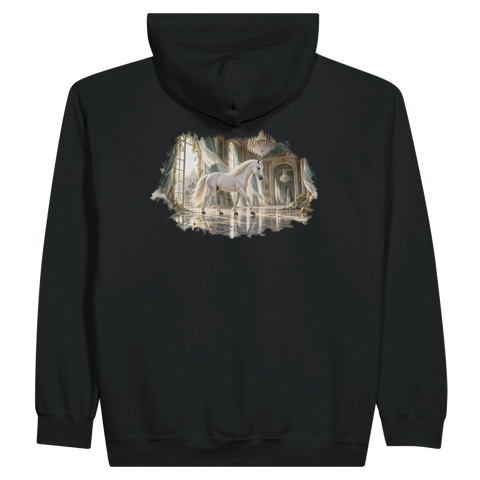 Schimmel im Palastsaal – Zip-Hoodie mit Rückendruck
