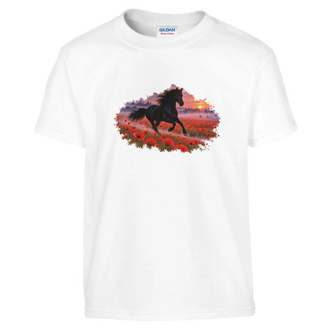 Rappe im Mohnfeld – Kinder-T-Shirt