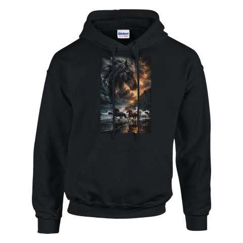 Sturmküste mit schwarzem Sand – Hoodie
