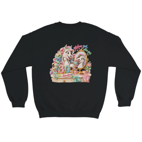Mähne gut, alles gut! – Pullover mit Rückendruck