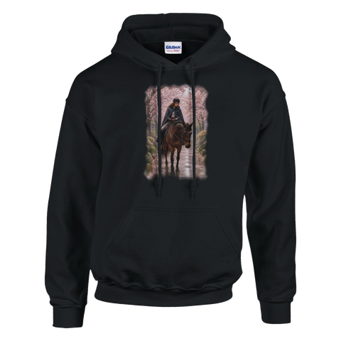 Reiterin im Kirschblütenregen – Hoodie