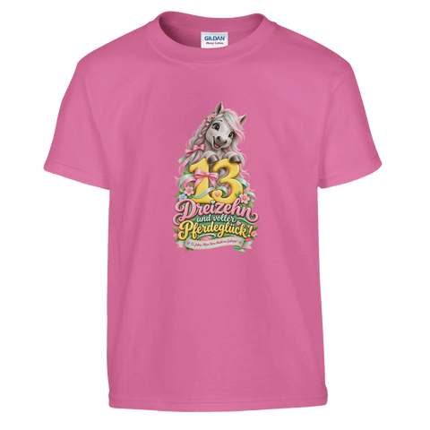Dreizehn und voller Pferdeglück! (13 Jahre) – Kinder-T-Shirt