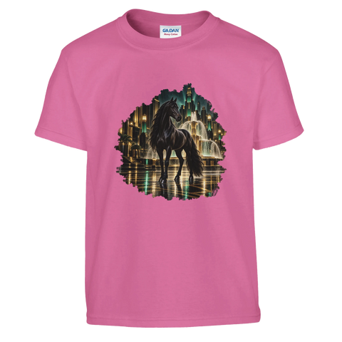 Rappe in der Art-déco-Stadtnacht – Kinder-T-Shirt